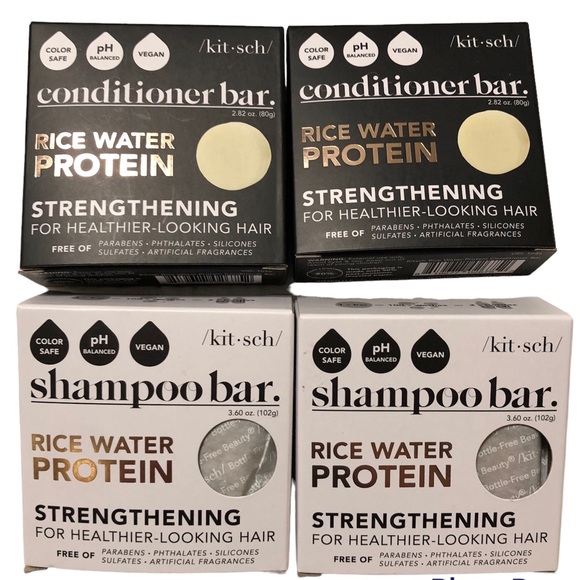 Kitsch Hair Kitsch Rice Water Protein Shampoo Conditioner Bars